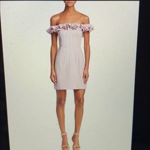 WAYF Gayle Striped off the shoulder dress